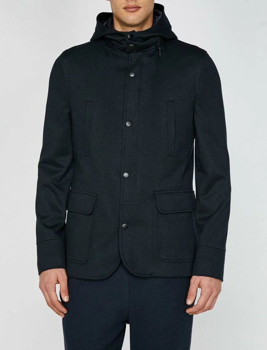 10809 Navy Hooded Jacket