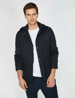 10809 Navy Hooded Jacket