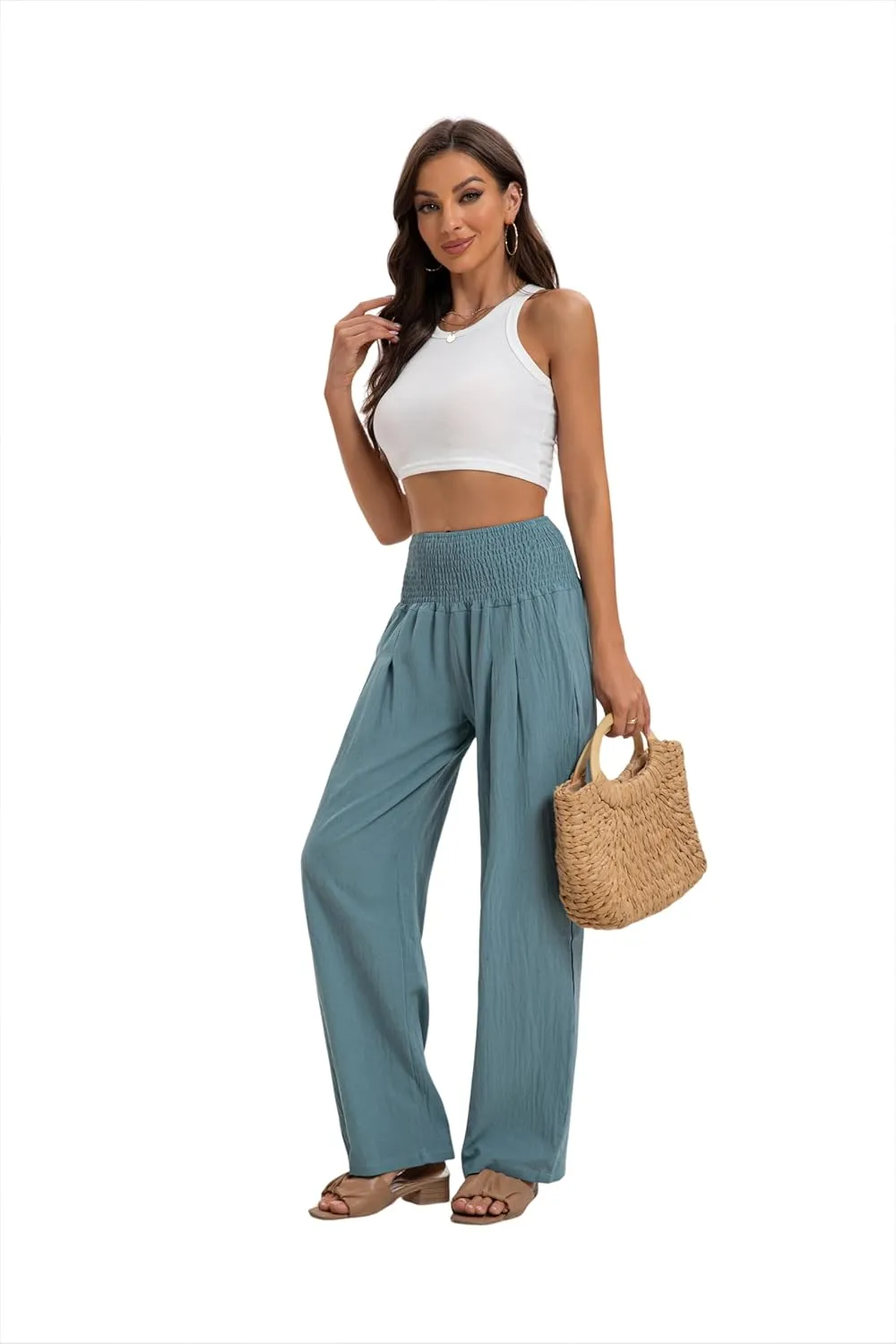 2024 Autumn Women's Pants Wide Leg high Waist Leisure Sports Comfortable Travel Casual Pants