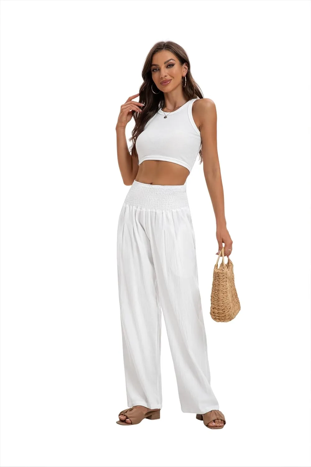 2024 Autumn Women's Pants Wide Leg high Waist Leisure Sports Comfortable Travel Casual Pants