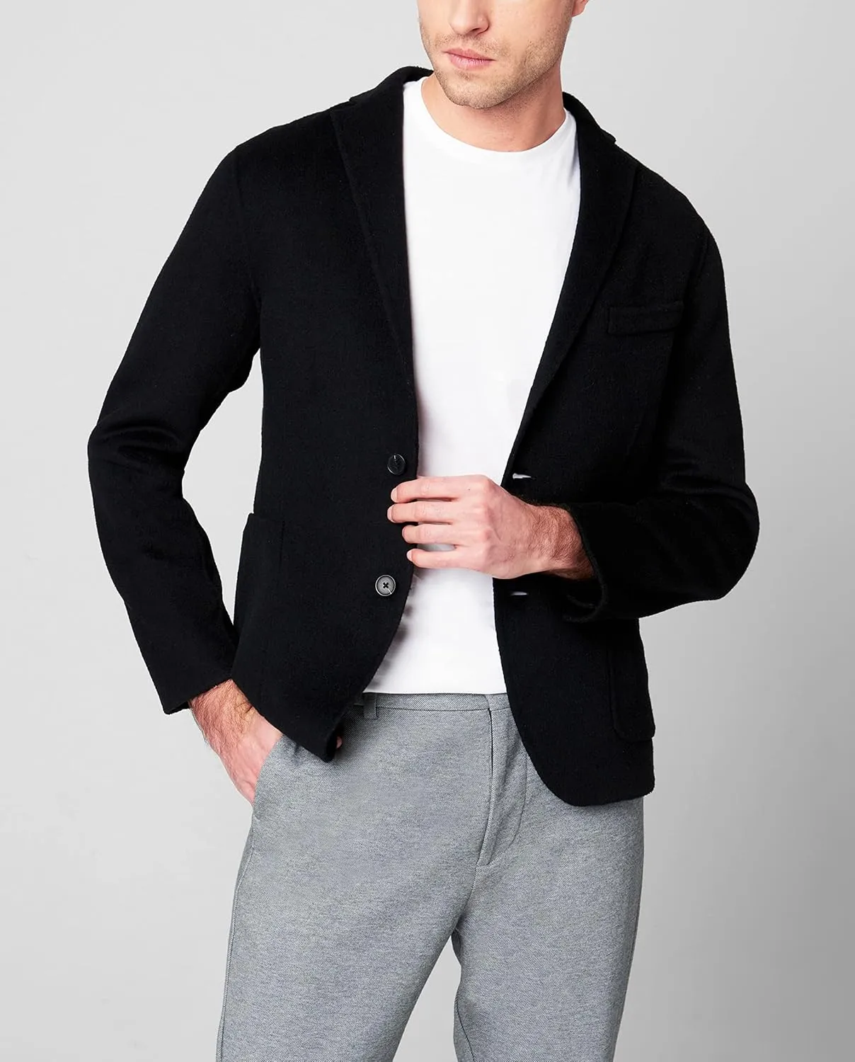 [BLANKNYC] Mens Luxury Clothing Modern Interpretation Wool Blend Blazer Jacket, Comfortable & Stylish Coat