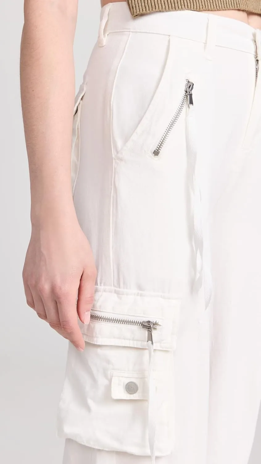 [BLANKNYC] Womens Luxury Clothing Rib Cage Wide Leg Oversized Cargo Pants, Comfortable & Stylish