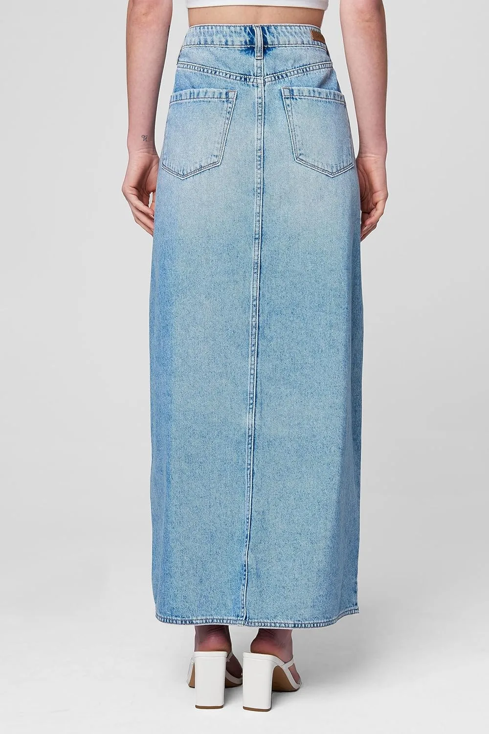 [BLANKNYC] Womens Luxury Clothing Sustainable Denim Distressed Five Pockets Mini Skirt, Comfortable & Stylish
