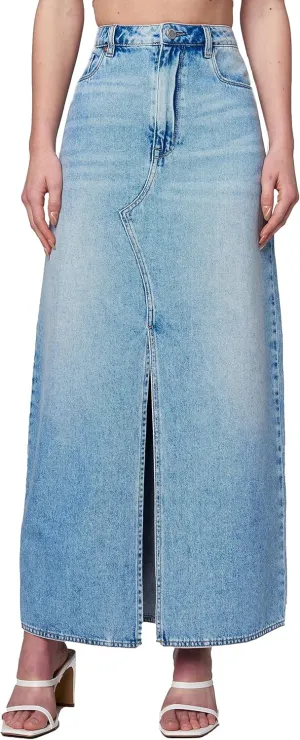 [BLANKNYC] Womens Luxury Clothing Sustainable Denim Distressed Five Pockets Mini Skirt, Comfortable & Stylish