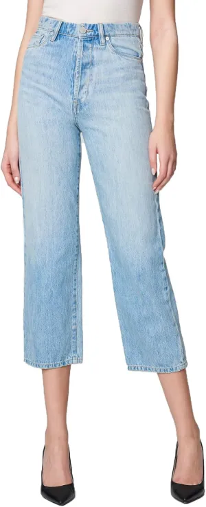 [BLANKNYC] Womens Medium Wash Five Pocket High Straight Leg Jeans, Stylish & Comfortable Pants