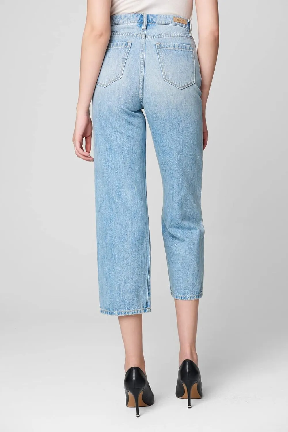 [BLANKNYC] Womens Medium Wash Five Pocket High Straight Leg Jeans, Stylish & Comfortable Pants