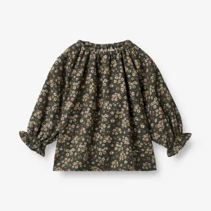Blouse Nicoline | Baby - black coal flowers