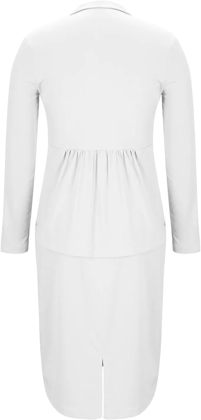 Canbebig Womens Suits 2 Piece Set Lapel Blazer and Pencil Skirt Dressy Suits Business Skirt Suits Work Office Fashion Outfits