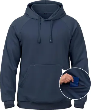 CARWORNIC Men's Hoodies Pullover Soft Hooded Sweatshirts Long Sleeve Casual Hoodies with Zipper Pocket