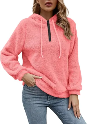 ChicCrate Womens Oversized Sherpa Pullover Hoodie Fuzzy Fleece Sweatshirt Trendy Comfrt Casual Fluffy Hoodies