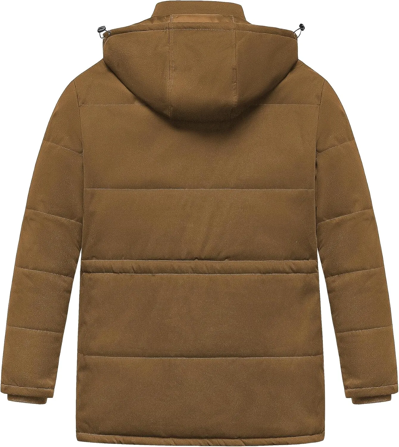 Chrisuno Men's Big and Tall Winter Coat Insulated Military Parka Jacket Waterproof Fleece Lined Thickened Detachable Hood