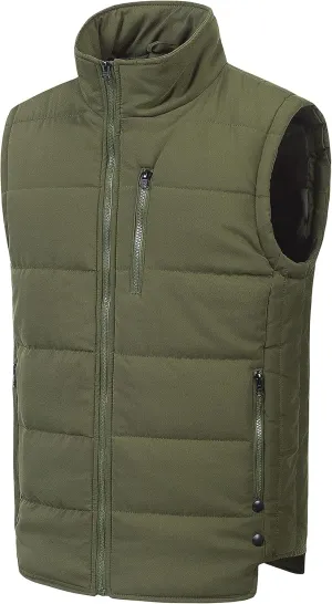 Chrisuno Men's Lightweight Winter Puffer Ski Vest Jacket Packable Outerwear