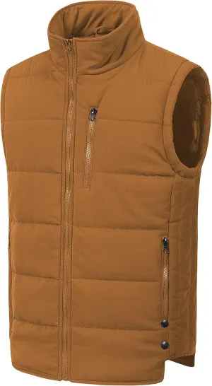 Chrisuno Men's Lightweight Winter Puffer Ski Vest Jacket Packable Outerwear