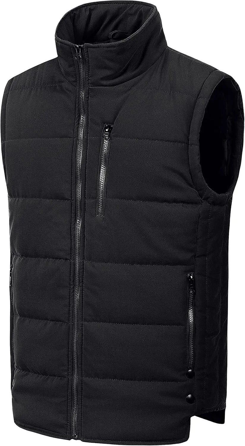 Chrisuno Men's Lightweight Winter Puffer Ski Vest Jacket Packable Outerwear