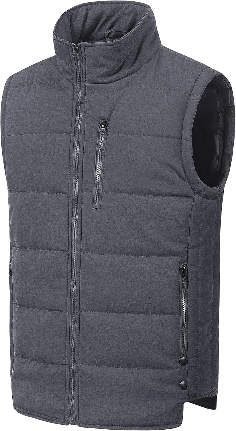 Chrisuno Men's Lightweight Winter Puffer Ski Vest Jacket Packable Outerwear
