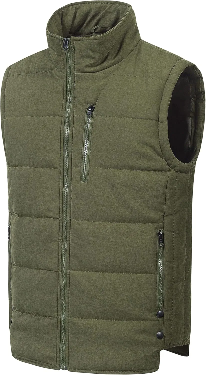 Chrisuno Men's Lightweight Winter Puffer Ski Vest Jacket Packable Outerwear
