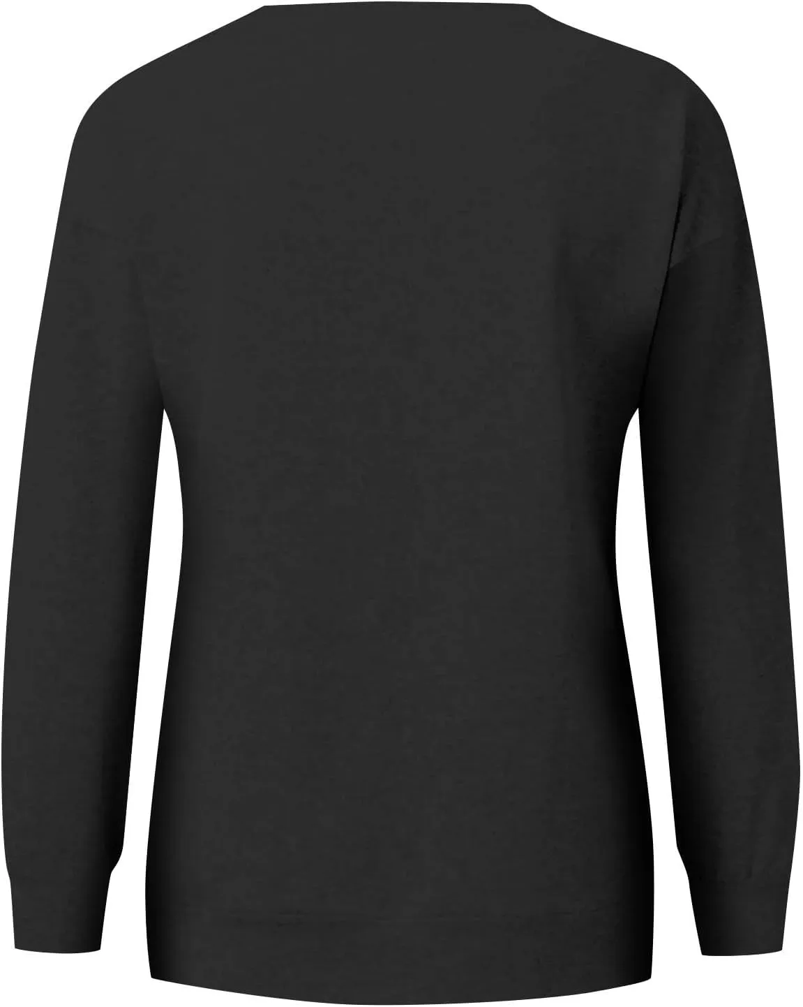 Crew Neck Sweatshirts Women Fleece Long Sleeve Cute Sweatshirts No Hooded Preppy Soft Tunic Hoodie with Pockets