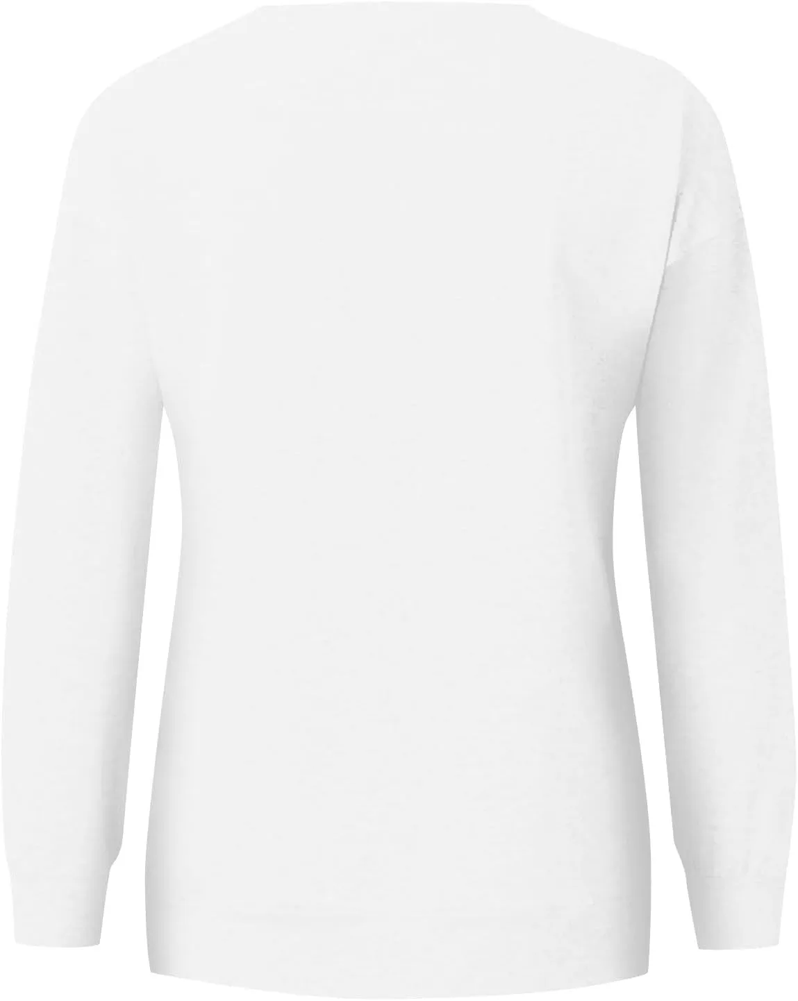 Crew Neck Sweatshirts Women Fleece Long Sleeve Cute Sweatshirts No Hooded Preppy Soft Tunic Hoodie with Pockets