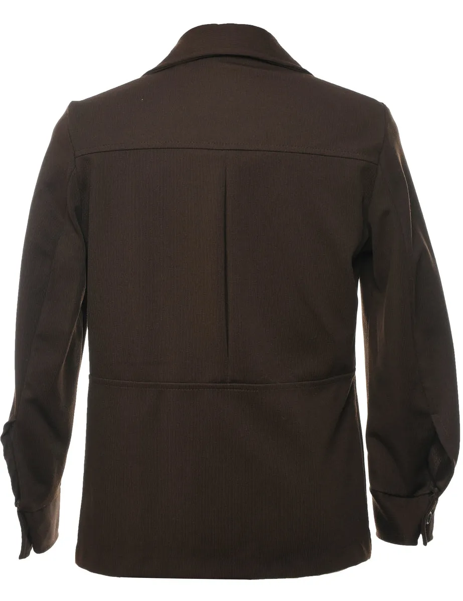 Dark Brown Classic Safari Jacket - M