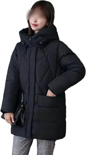 Down Jackets Winter Coat Women's Parkas Hooded Warm Winter Jacket Coat Cotton Padded Jacket Plus Size
