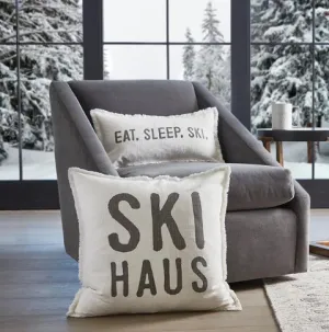 Eat Sleep Ski - Lumbar Pillow