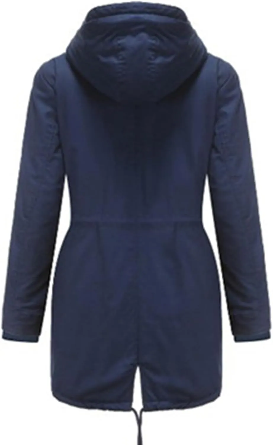 EFOFEI Women Winter Thick Jacket Removable Hood Warm Faux Fur Collar Parkas Polar Fleece Lined Parka with Pockets