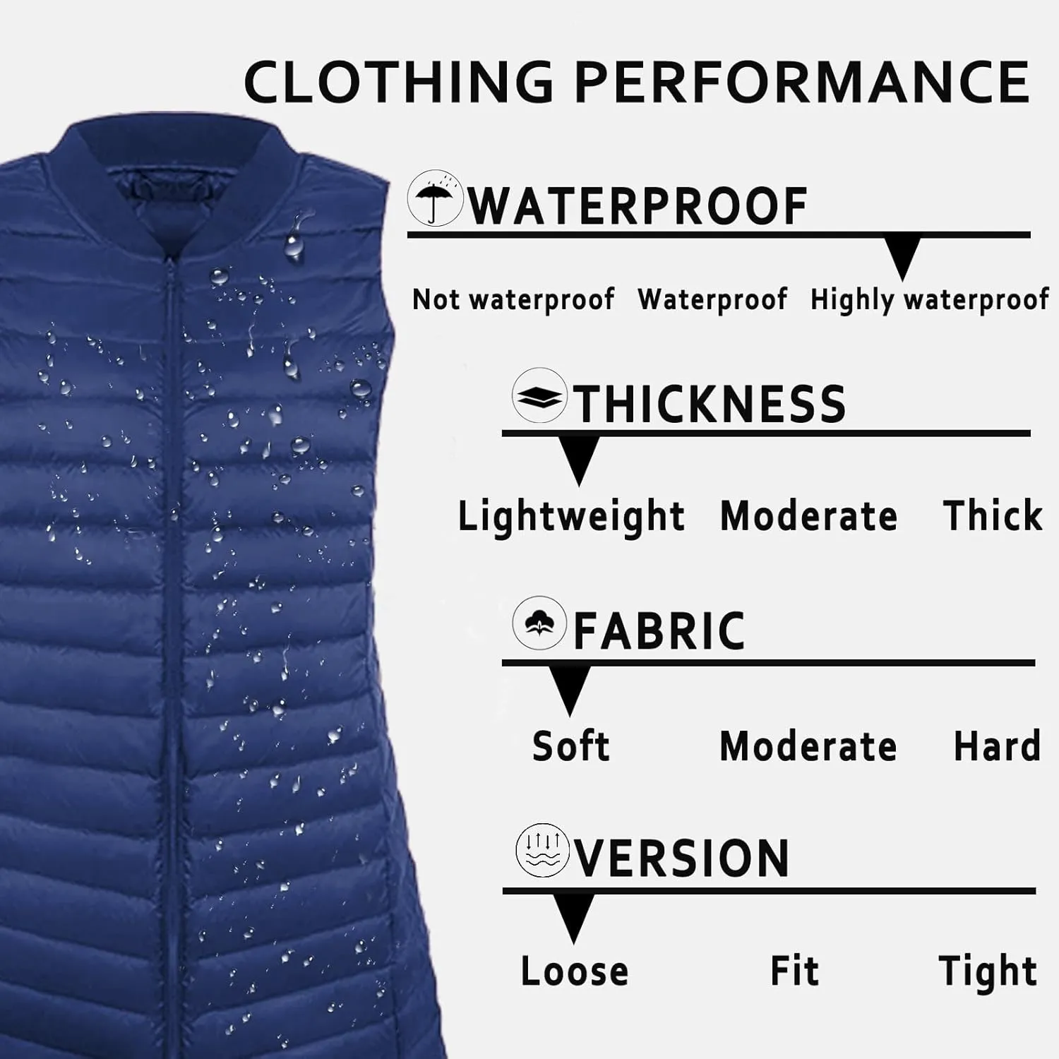 ELFJOY Long Puffer Vest Women Sleeveless Down Vest Women with Zipper Winter Lightweight Womens Vests Outerwear