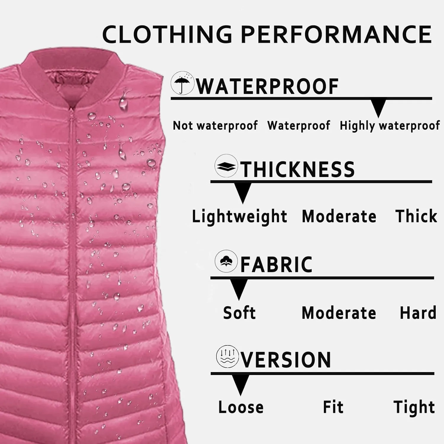 ELFJOY Long Puffer Vest Women Sleeveless Down Vest Women with Zipper Winter Lightweight Womens Vests Outerwear