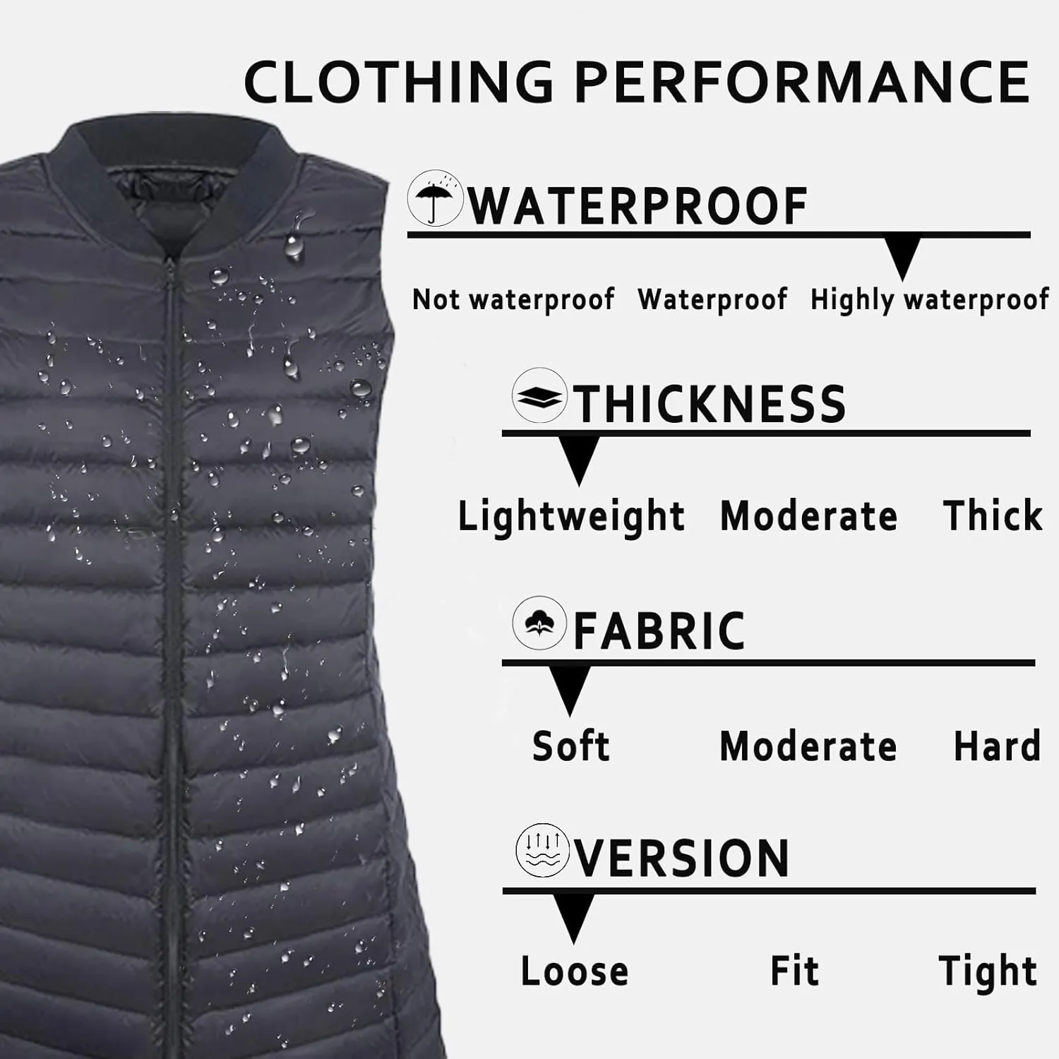 ELFJOY Long Puffer Vest Women Sleeveless Down Vest Women with Zipper Winter Lightweight Womens Vests Outerwear
