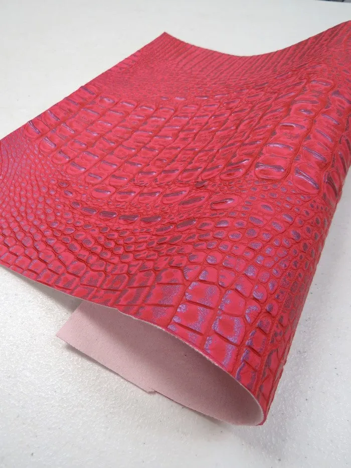 Hot Pink/Lilac Metallic Caiman Gator Vinyl / 30 Yard Roll