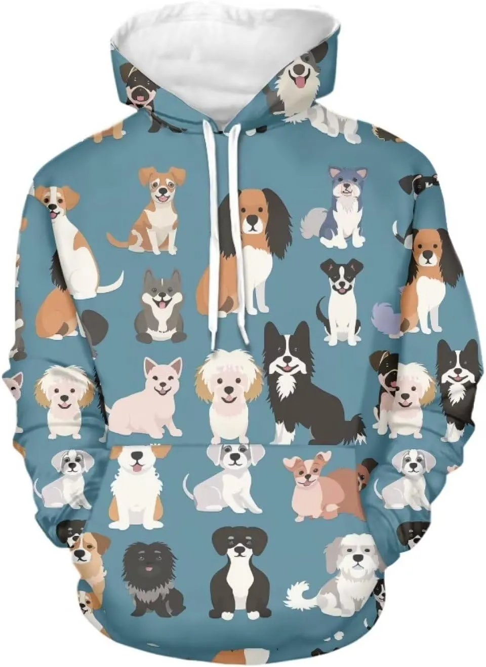 INSTANTARTS Women's Active Hoodies Polyester Loose Hoodie Sweatshirts Soft Stretchy Pullover Tops Tracksuits,XS-4XL