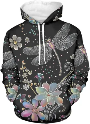 INSTANTARTS Women's Active Hoodies Polyester Loose Hoodie Sweatshirts Soft Stretchy Pullover Tops Tracksuits,XS-4XL