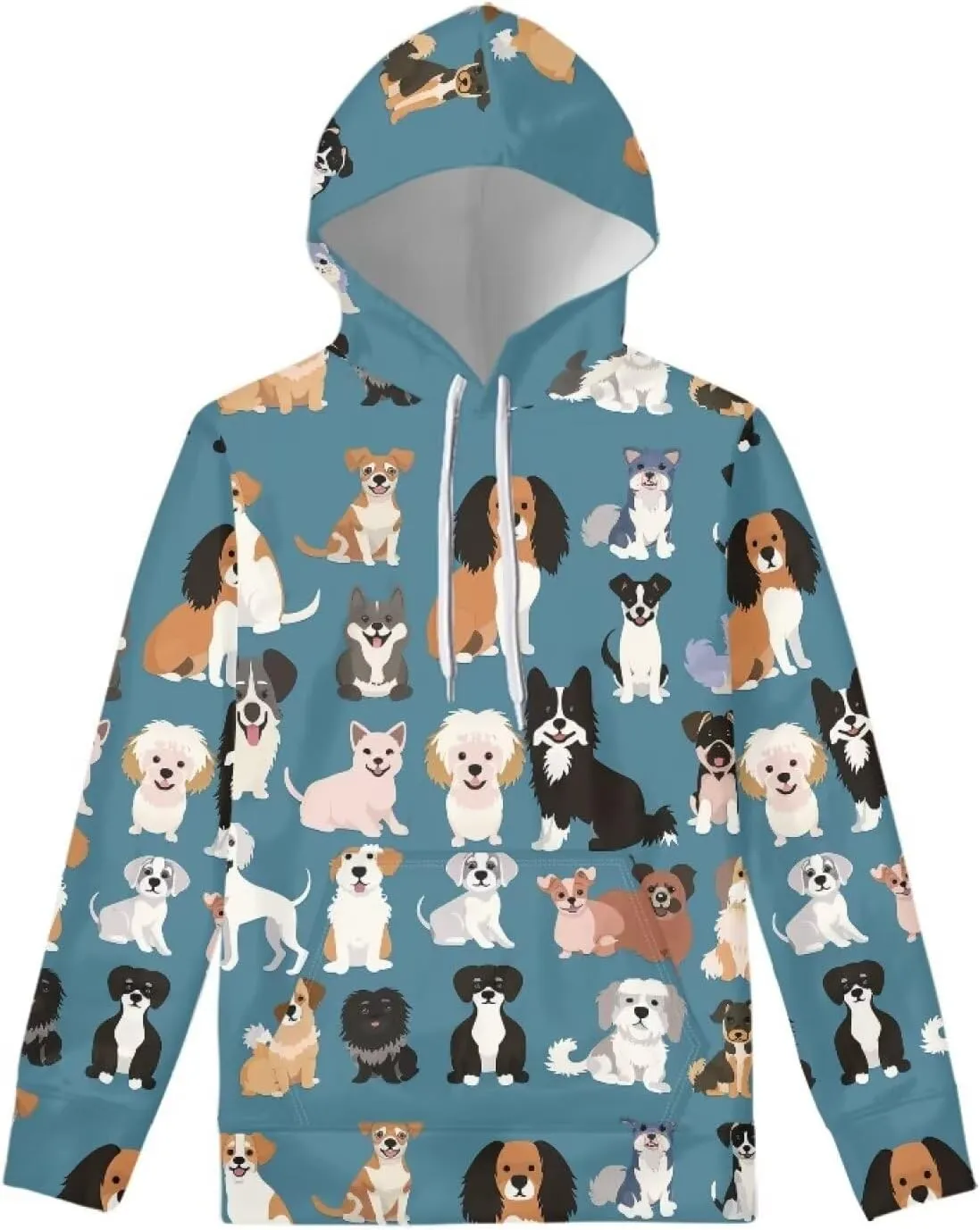 INSTANTARTS Women's Active Hoodies Polyester Loose Hoodie Sweatshirts Soft Stretchy Pullover Tops Tracksuits,XS-4XL