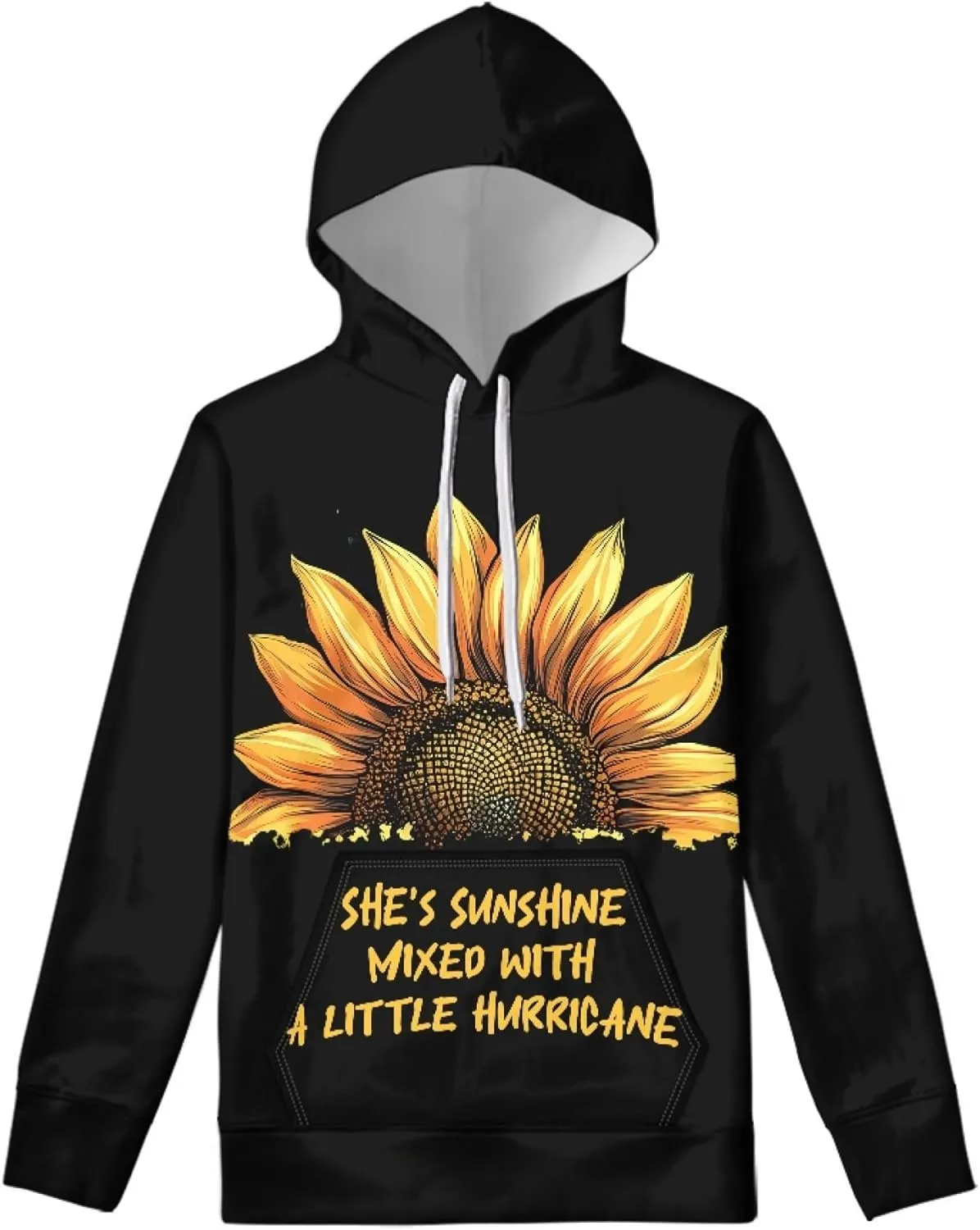 INSTANTARTS Women's Active Hoodies Polyester Loose Hoodie Sweatshirts Soft Stretchy Pullover Tops Tracksuits,XS-4XL