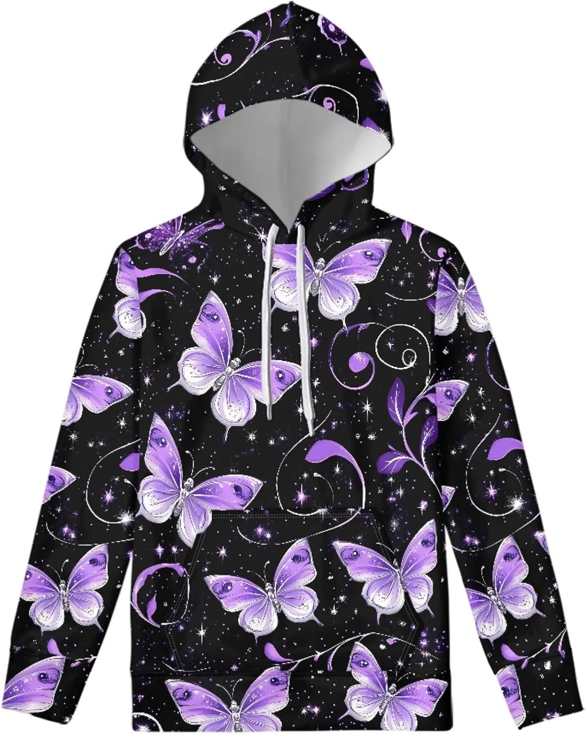 INSTANTARTS Women's Active Hoodies Polyester Loose Hoodie Sweatshirts Soft Stretchy Pullover Tops Tracksuits,XS-4XL