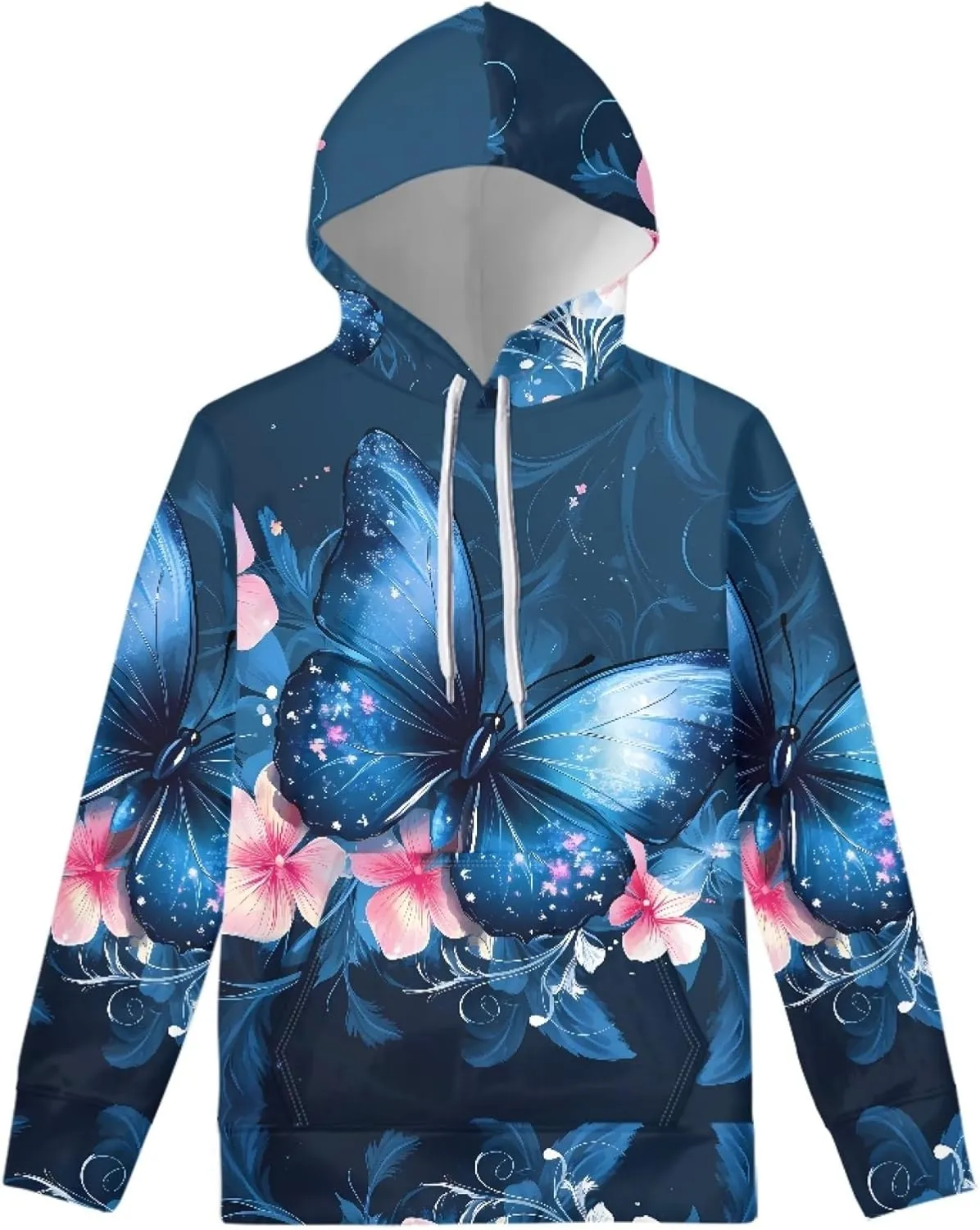 INSTANTARTS Women's Active Hoodies Polyester Loose Hoodie Sweatshirts Soft Stretchy Pullover Tops Tracksuits,XS-4XL