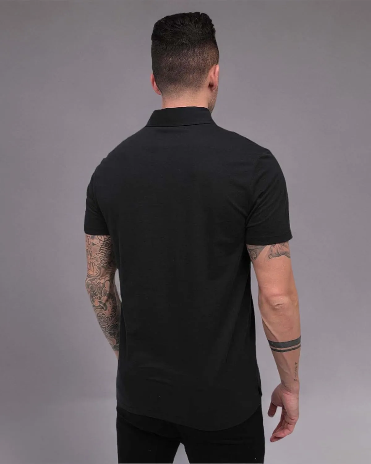 INTO THE AM Polo Shirts for Men - Comfortable Fit Collared Shirt Men S - 4XL Fitted Short Sleeve Classic Golf Shirts