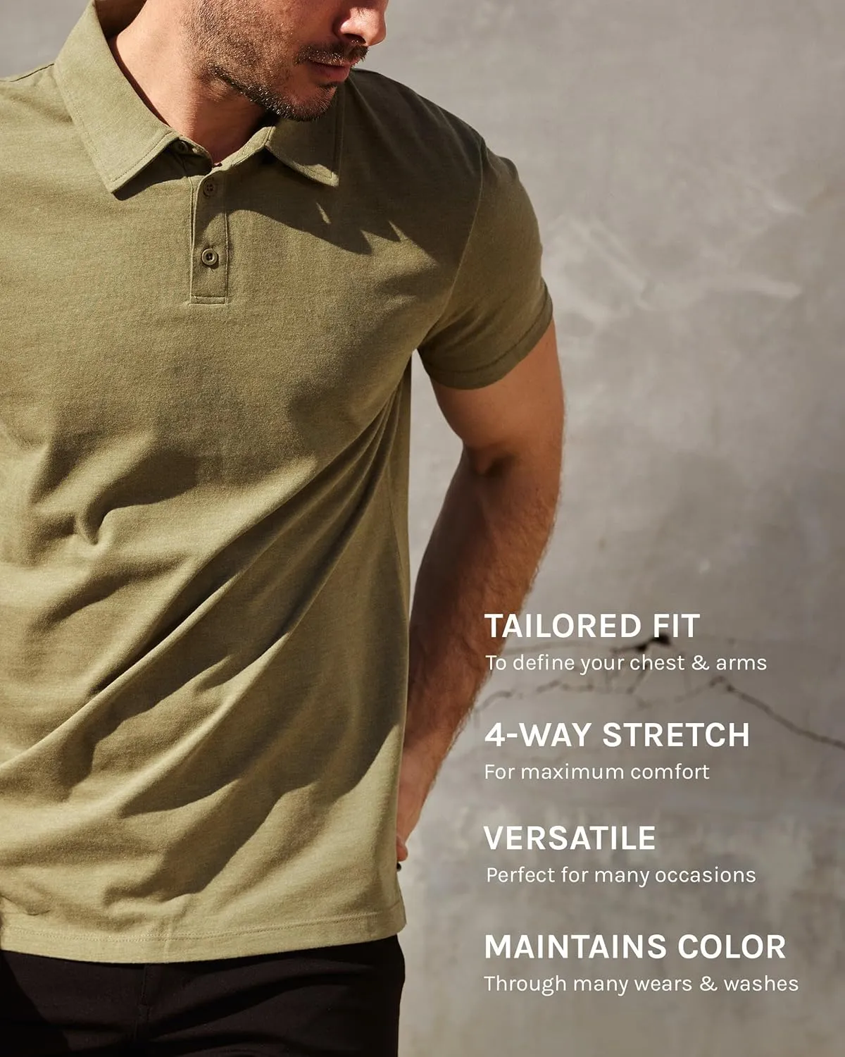 INTO THE AM Polo Shirts for Men - Comfortable Fit Collared Shirt Men S - 4XL Fitted Short Sleeve Classic Golf Shirts