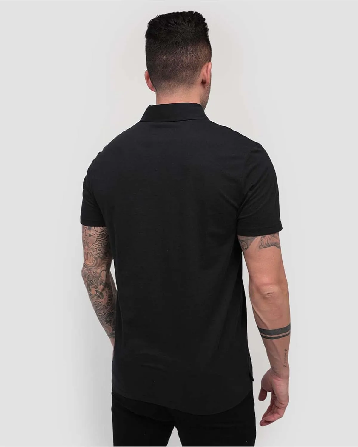 INTO THE AM Polo Shirts for Men - Comfortable Fit Collared Shirt Men S - 4XL Fitted Short Sleeve Classic Golf Shirts