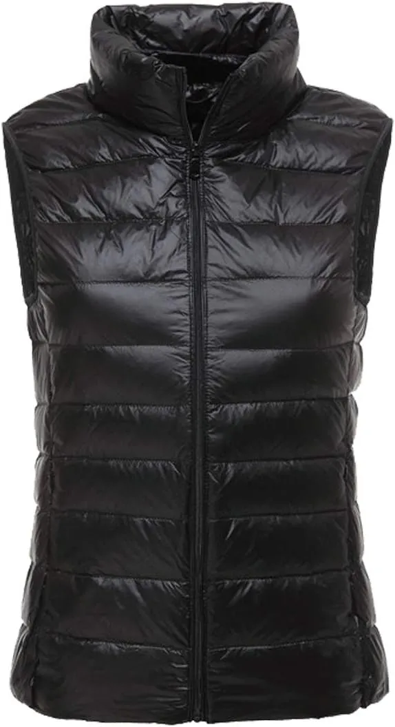 LANBAOSI Women's Packable Lightweight Down Vest Winter Down Waistcoat