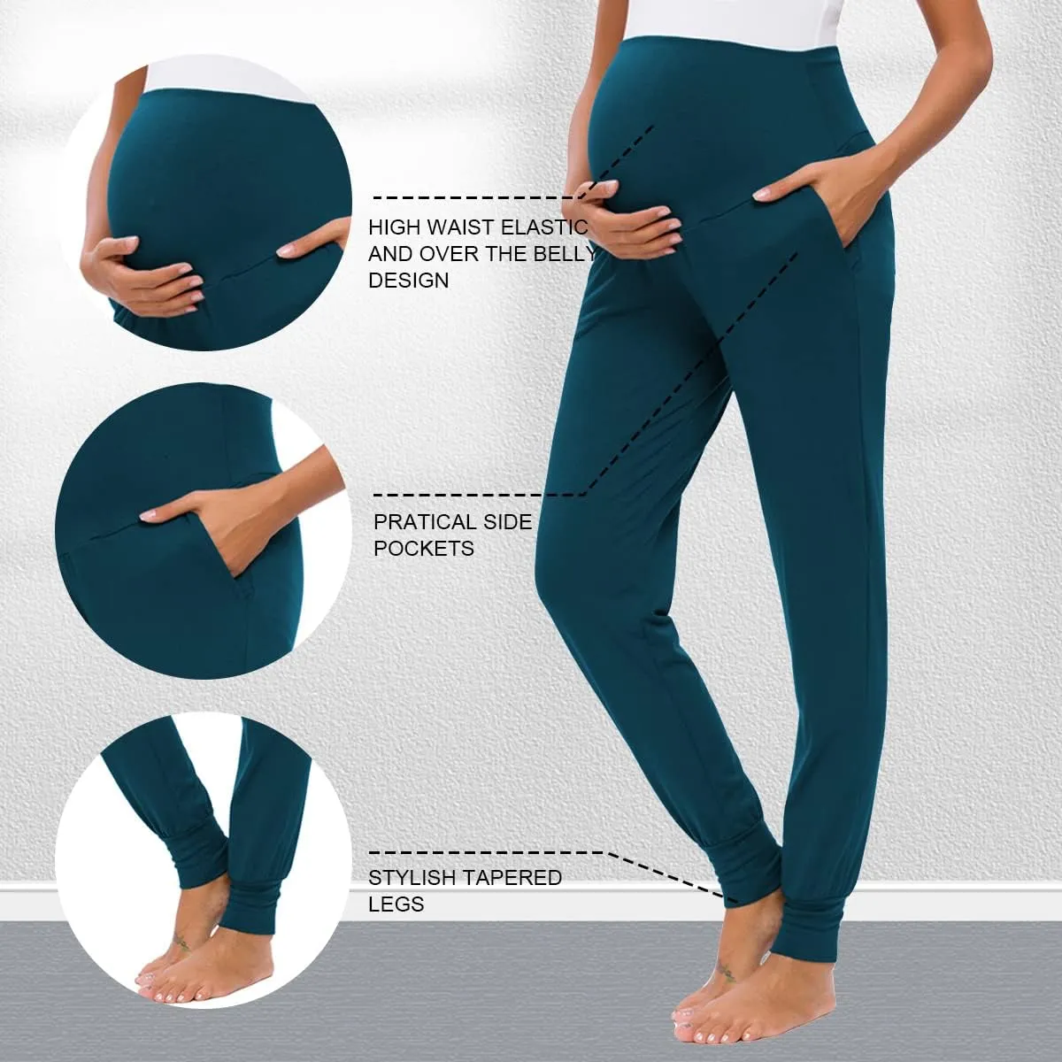 Liu & Qu Maternity Women's Casual Pants Stretchy Comfortable Lounge Pants