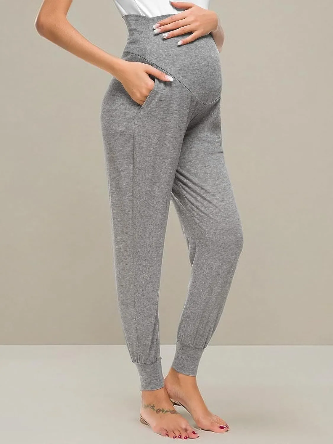 Liu & Qu Maternity Women's Casual Pants Stretchy Comfortable Lounge Pants