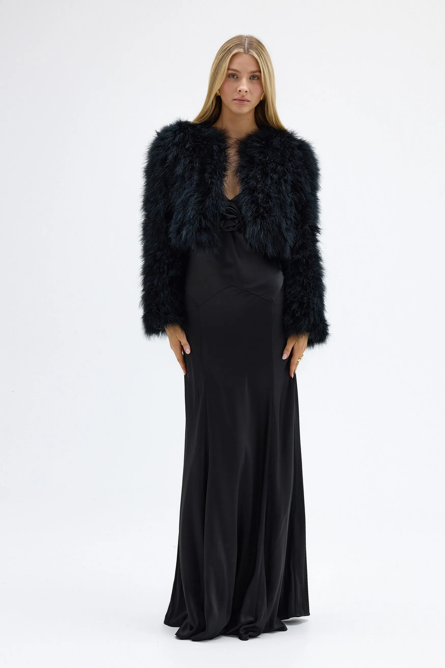 Manhattan Crop Jacket - Black