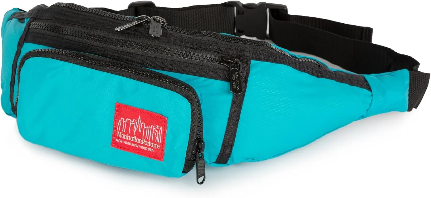 Manhattan Portage Packable Alleycat Waist Bag Lightweight Travel Fanny Pack Adjustable Belt Water Resistant Ideal for Hiking And Festivals (Turquoise)