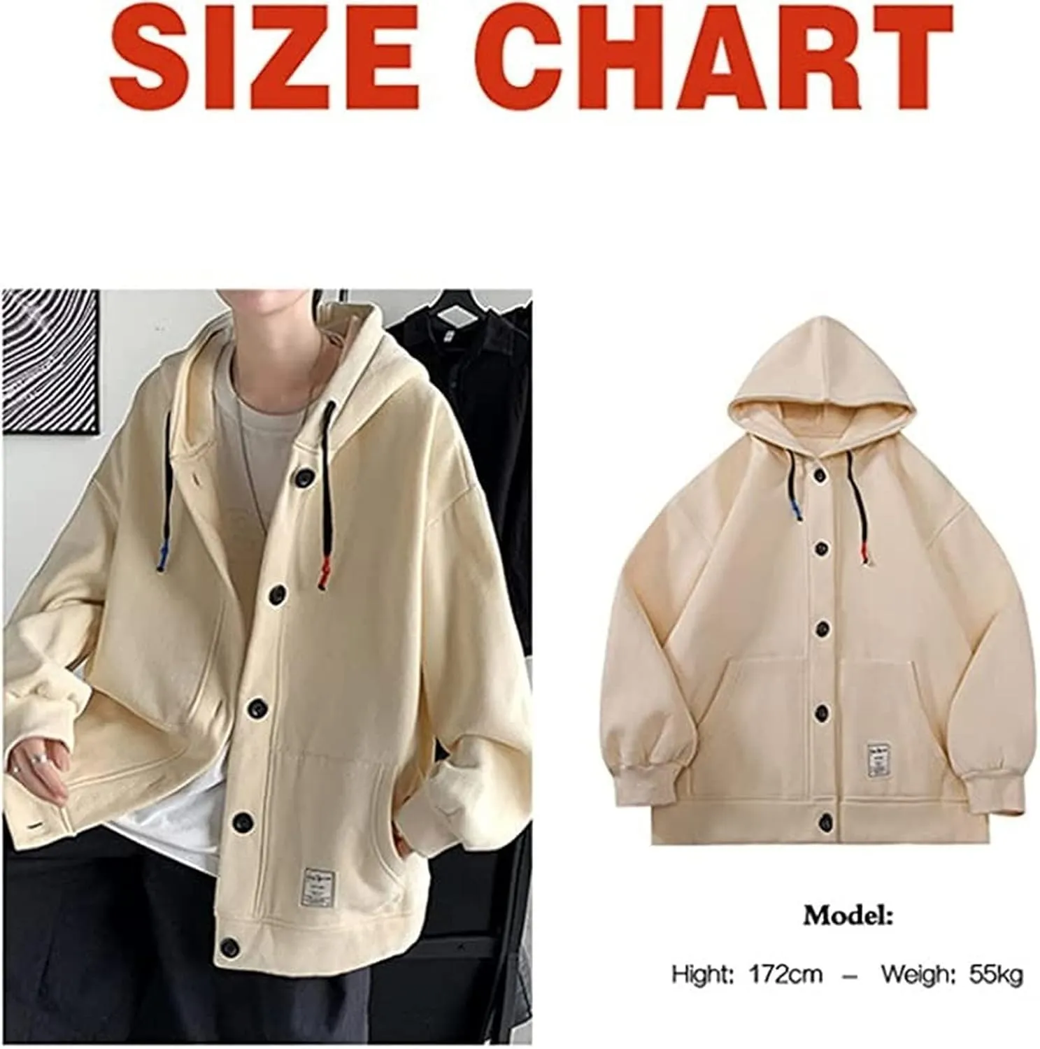 Men Women Harajuku Preppy Hoodies, Korean Aesthetic Oversized Soft Clothes Academia Hooded Sweatshirts Winter Fall