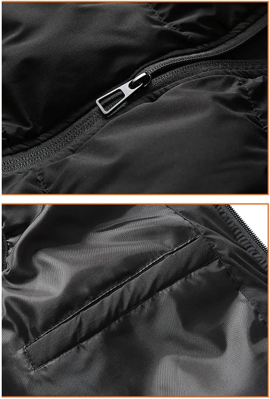Men's Cotton-Padded Vests Zip Up Hooded Warm Waistcoat Casual Removable Hooded Solid Vests