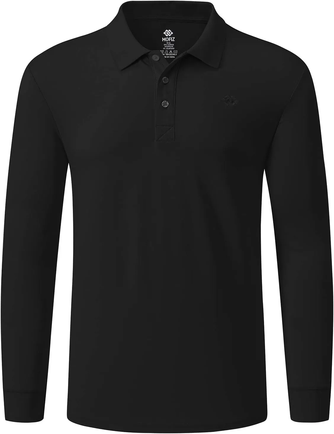 MoFiz Men's Polo Shirts Long Sleeve Golf Shirts Men's Sports Polo Shirts Fit Comfortable Classic Jersey Shirts