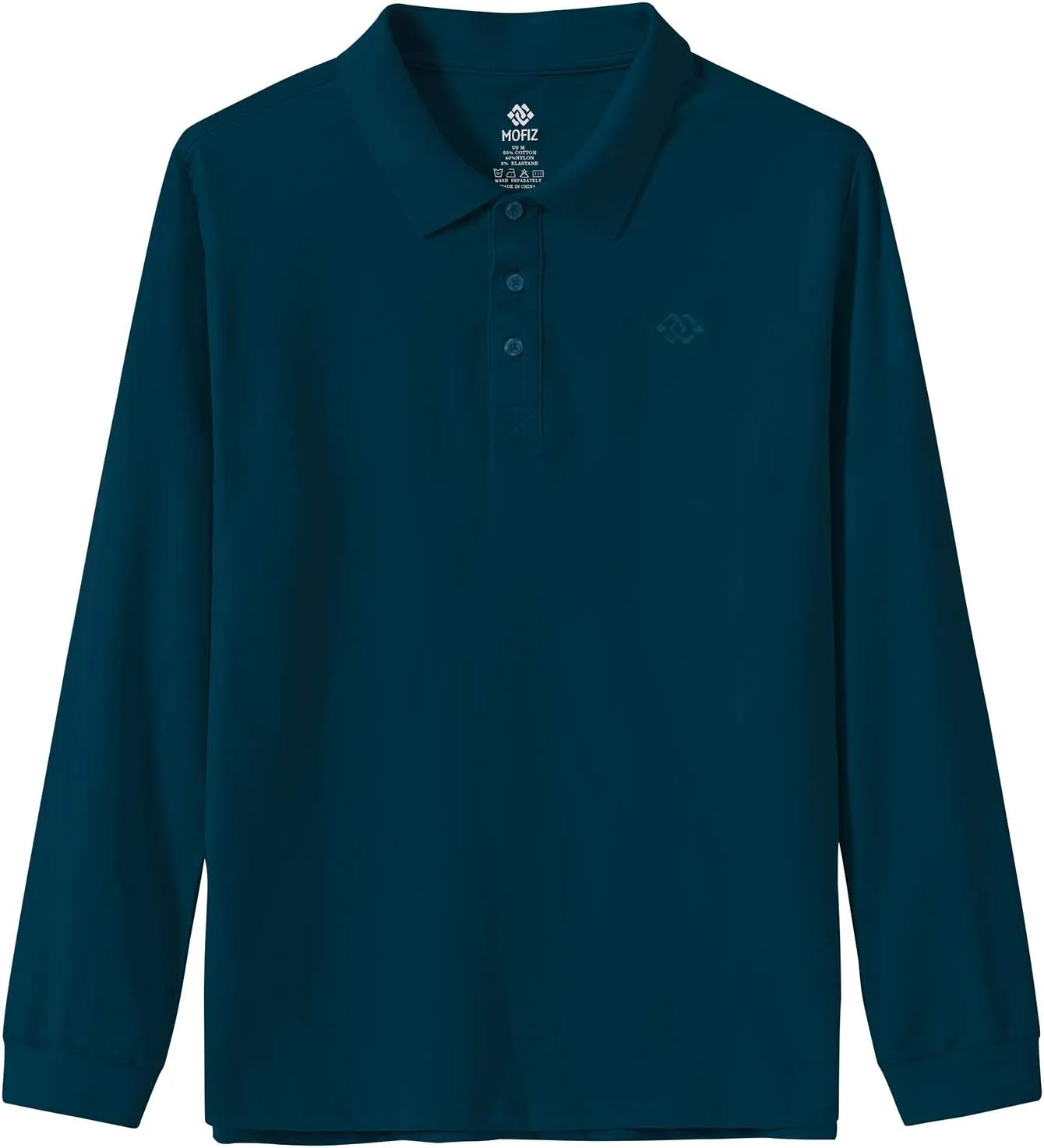 MoFiz Men's Polo Shirts Long Sleeve Golf Shirts Men's Sports Polo Shirts Fit Comfortable Classic Jersey Shirts