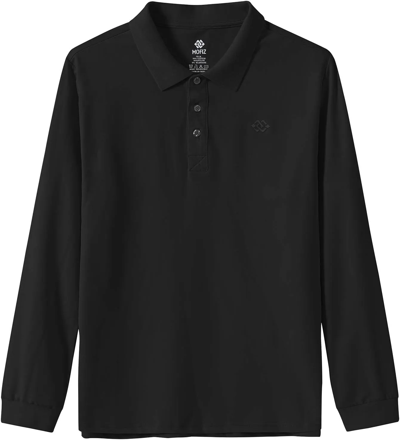 MoFiz Men's Polo Shirts Long Sleeve Golf Shirts Men's Sports Polo Shirts Fit Comfortable Classic Jersey Shirts