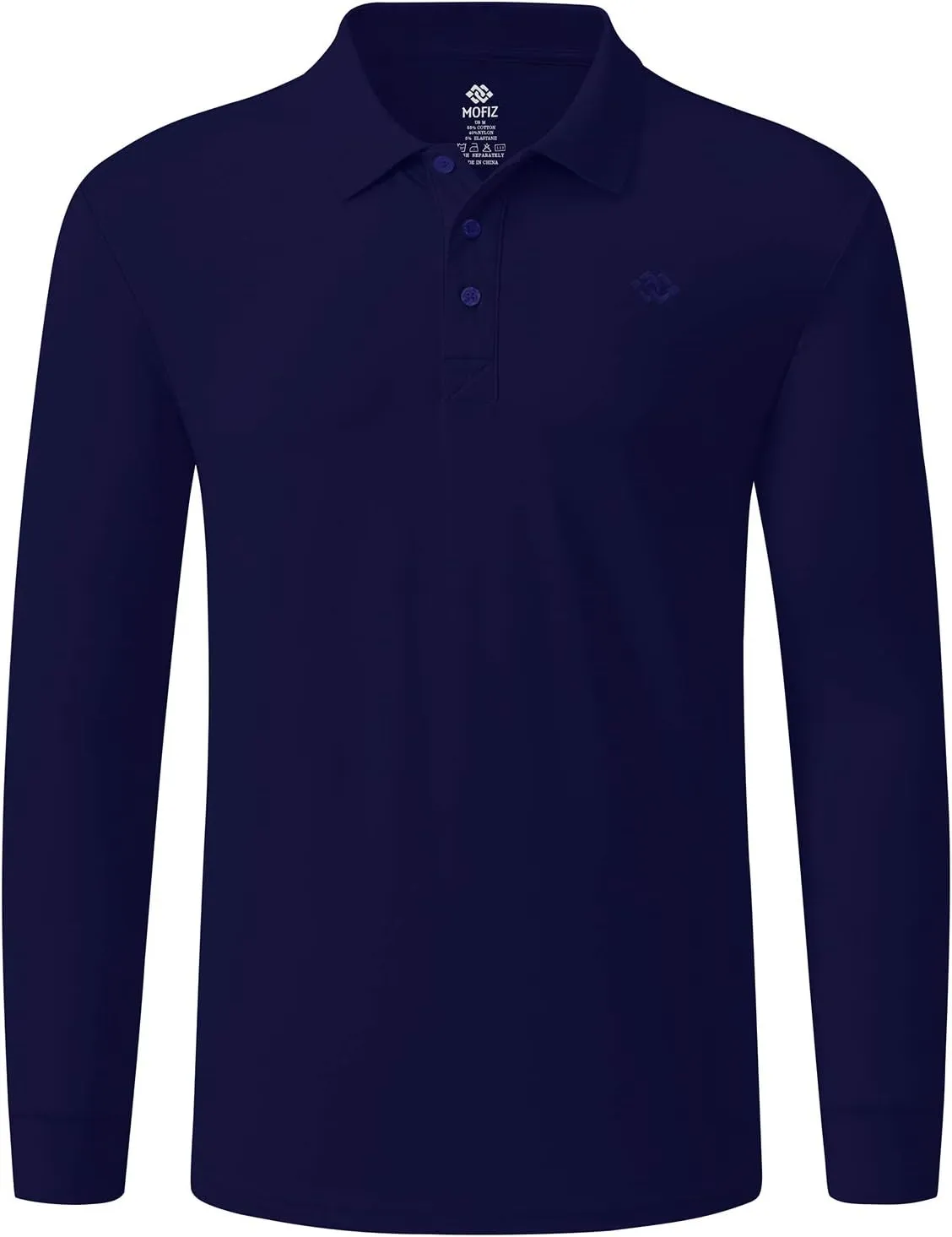 MoFiz Men's Polo Shirts Long Sleeve Golf Shirts Men's Sports Polo Shirts Fit Comfortable Classic Jersey Shirts